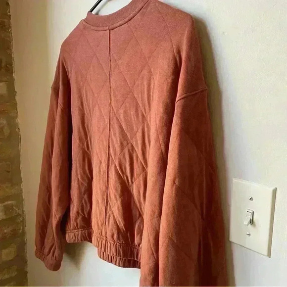 Half-Zip Quilted Sweater, Size M Boxy Sweater Comfy - Picture 11 of 13